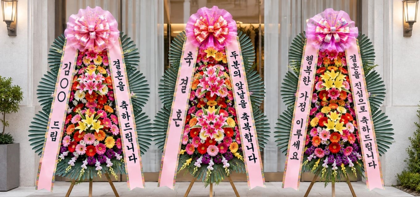 축하 화환 셋